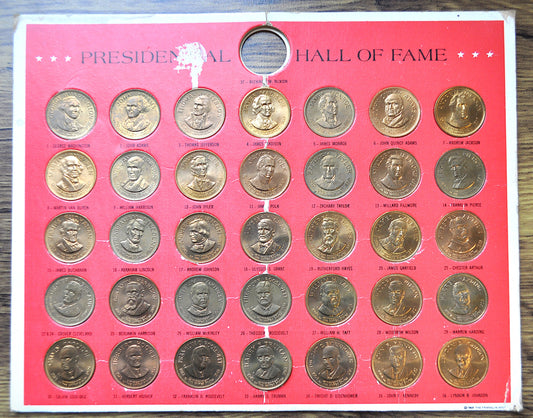 Presidential Hall of Fame Tokens 1968 Franklin Mint - Presidential Hall of Fame Tokens 1-36 Presidents *Missing 37 Richard Nixon