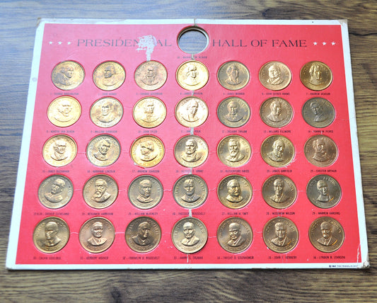 Presidential Hall of Fame Tokens 1968 Franklin Mint - Presidential Hall of Fame Tokens 1-36 Presidents *Missing 37 Richard Nixon