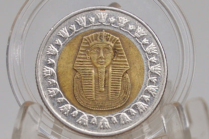 2008 Egyptian 1 Pound Coin - King Tutankhamen 1 Pound Coin - Arabic and English Coin