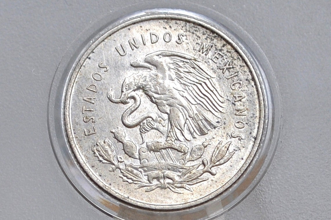 1953 Silver Mexican 25 Centavos - Great Condition - Mexico City Mint - Mexican Republic Coins -