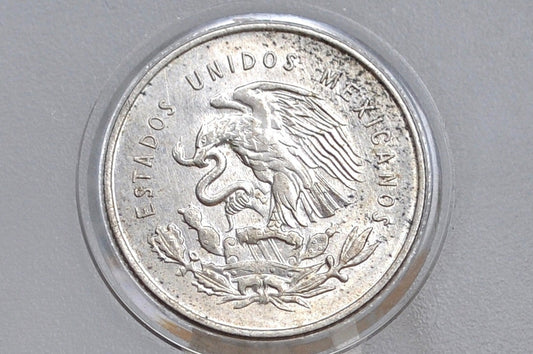 1953 Silver Mexican 25 Centavos - Great Condition - Mexico City Mint - Mexican Republic Coins -