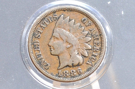 1886 Indian Head Penny (Type 2) - Fine+ Details - Unique Reverse Modification - Amazing Coin For a Collection - Indian Head Cent 1886 Type Two - Graffitied -