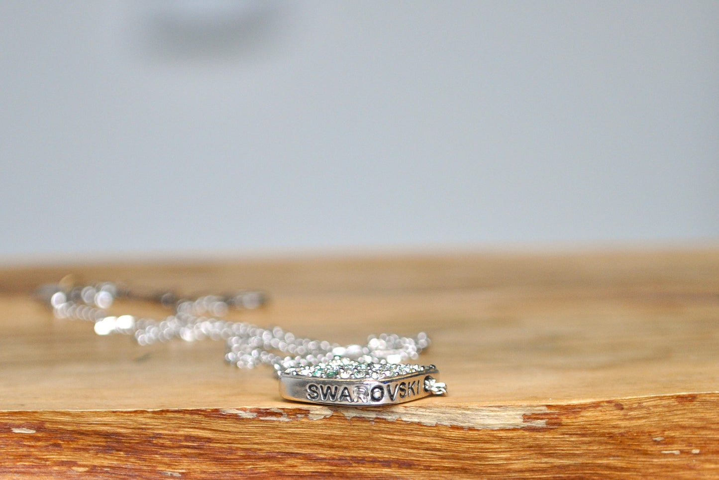 Stunning Swarovski Crystal Swan Necklace - 20 Inches - Silverplated Crystal Swan Necklace by Swarovski