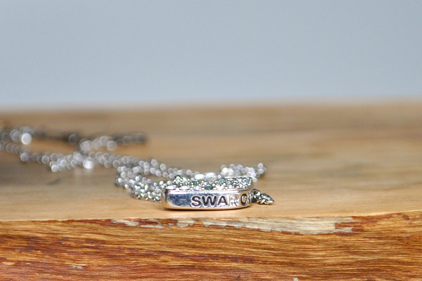 Stunning Swarovski Crystal Swan Necklace - 20 Inches - Silverplated Crystal Swan Necklace by Swarovski