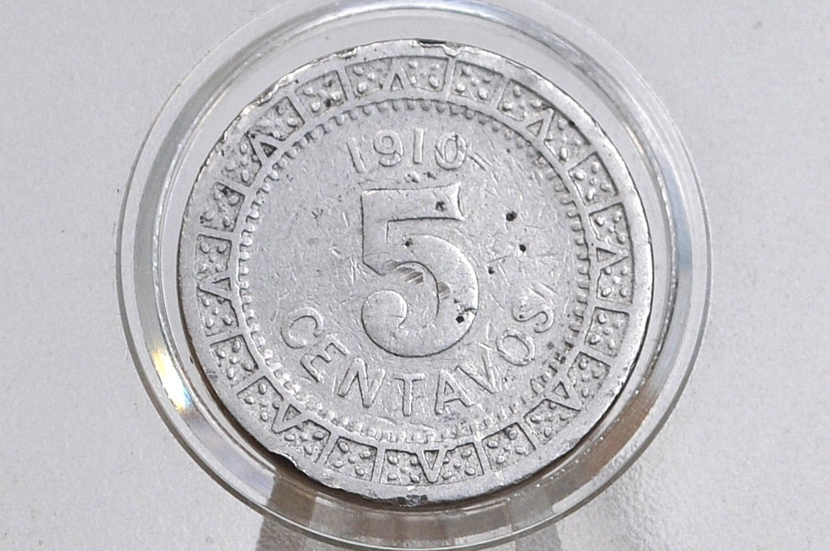 1910 Mexican 5 Centavo - Great Condition - Mexico City Mint - Mexican Republic Coins -