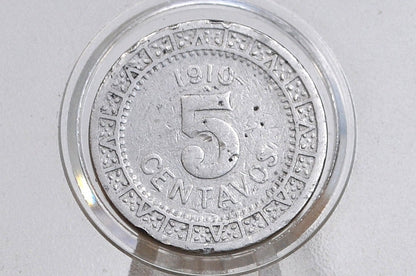 1910 Mexican 5 Centavo - Great Condition - Mexico City Mint - Mexican Republic Coins -