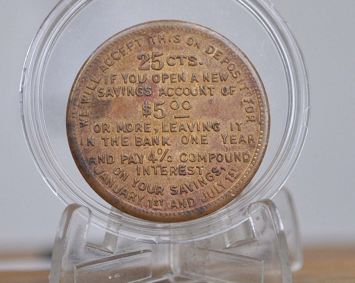 Gloucester National Bank Deposit Token - Gloucester, Massachusetts, Incentive Bank Token For Savings Account