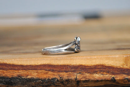 Adorable Sterling Silver Spotted Frog Toe/Knuckle Ring - Size 2 - 925 Adjustable Frog Toe/Knuckle Ring - Toe/Knuckle Ring
