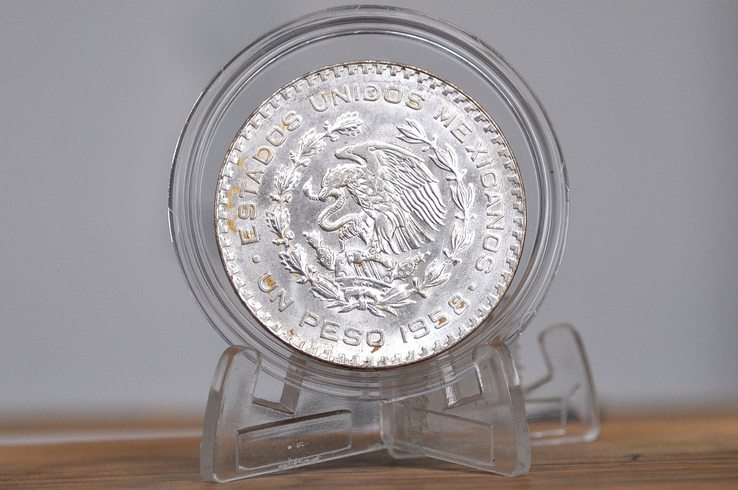 1958 Mexican Un Peso - Uncirculated Condition - Mexican Republic Coins - Great and Beautiful Coin -