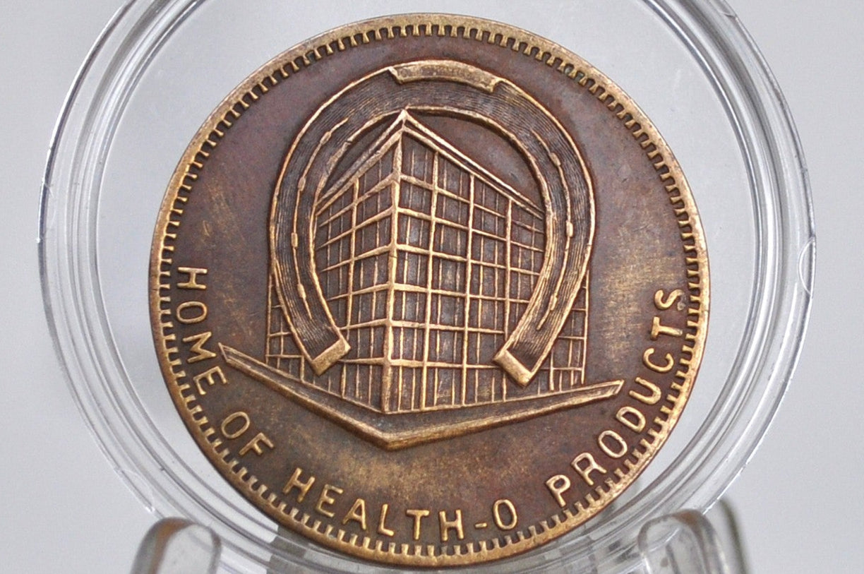 1930s Health-O Representative Historical Good Luck Token - Great Condition - Vintage United States Exonumia -