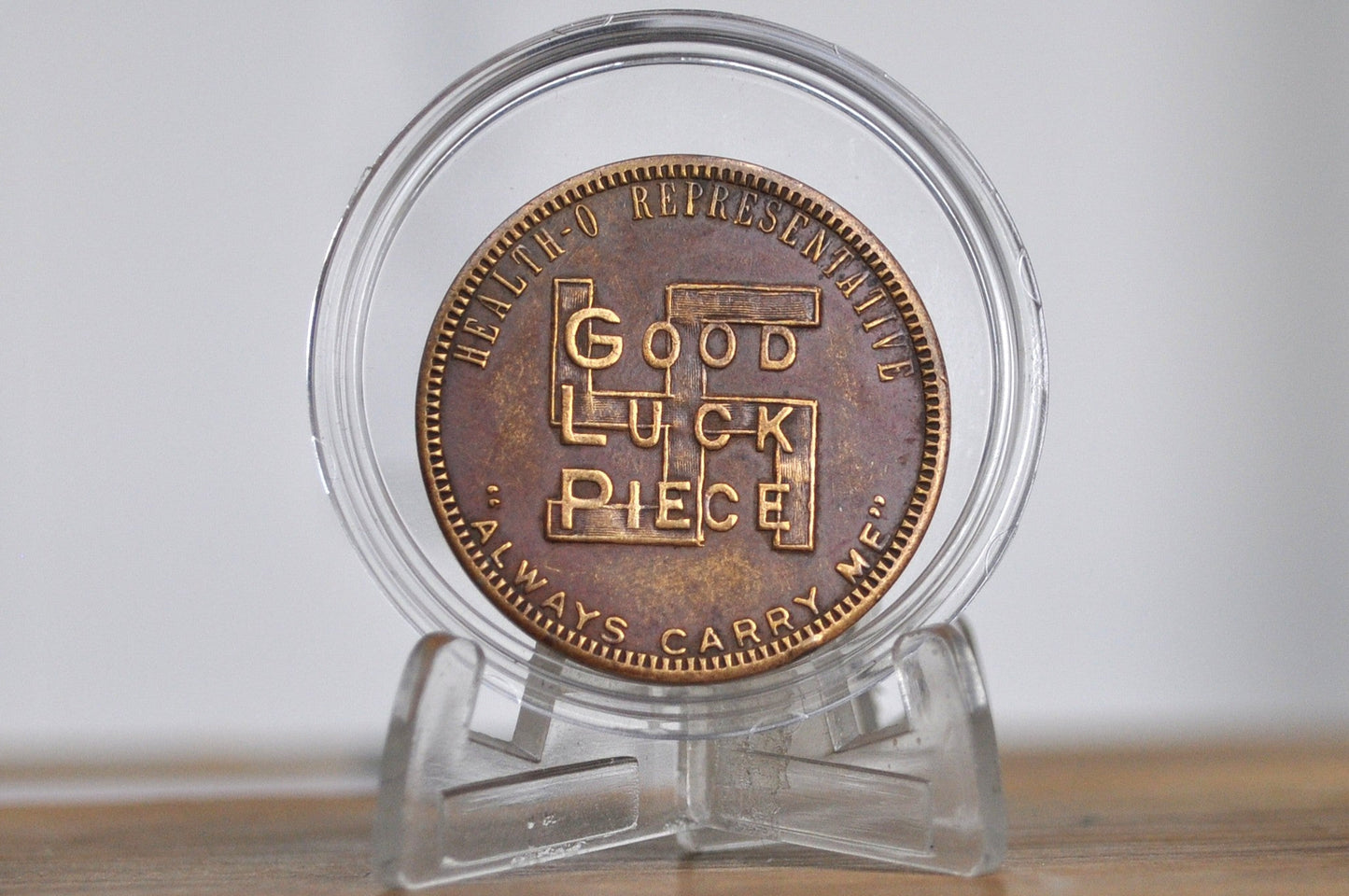 1930s Health-O Representative Historical Good Luck Token - Great Condition - Vintage United States Exonumia -