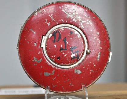 Vintage Compact Powder With Blush and Mirror - Unique Red On-The-Go Compact, Blush and Mirror