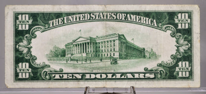 1934-A Federal Reserve 10 Dollar STAR Note - Choice Very Fine (VF+) - Boston (A) Issue - 1934A Green Seal Ten Dollar Star Note - Fr#2006-A*