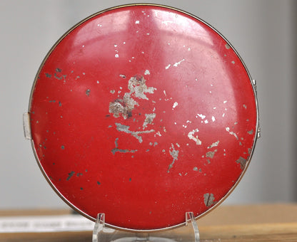Vintage Compact Powder With Blush and Mirror - Unique Red On-The-Go Compact, Blush and Mirror