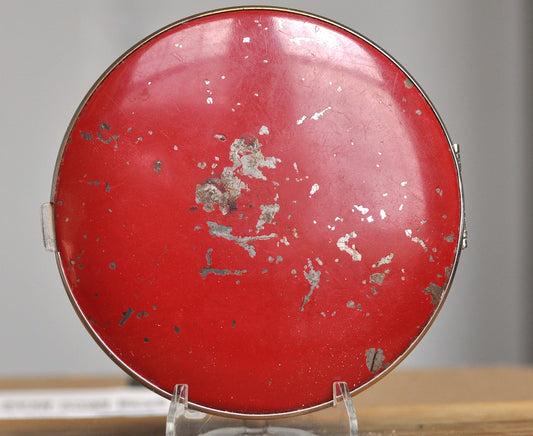 Vintage Compact Powder With Blush and Mirror - Unique Red On-The-Go Compact, Blush and Mirror