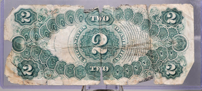 1917 2 Dollar Legal Tender Note - VG (Very Good) - Speelman/White - Bracelet Reverse - 1917 Horse Blanket Two Dollar Banknote - Fr.60