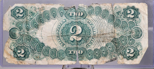 1917 2 Dollar Legal Tender Note - VG (Very Good) - Speelman/White - Bracelet Reverse - 1917 Horse Blanket Two Dollar Banknote - Fr.60