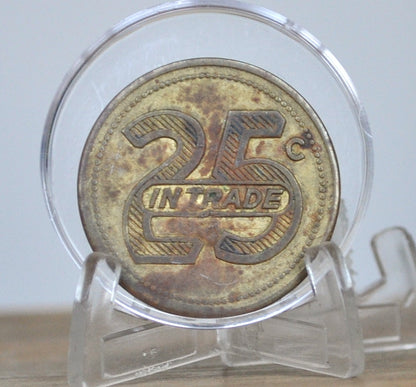 Ray McCue 25-cent Trade Token Hawarden, Iowa - Ray McCues Billiard Hall/Grocery Store Twenty-Five Cent Trade Token