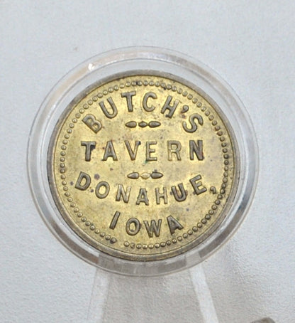 Butch's Tavern, Donahue, Iowa 10 Cents Trade Token - Bar Ten Cent Trade Token - Iowa Tavern Trade Token