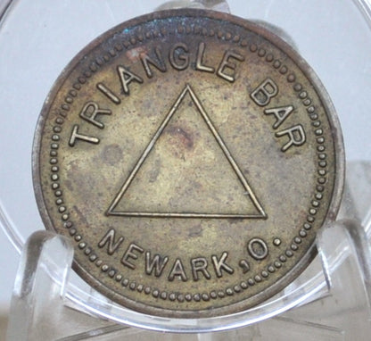 Triangle Bar Newark, Ohio Good for 15 cents in trade - Triangle Bar Ohio fifteen cent Trade Token - Newark, Ohio Bar Trade Token