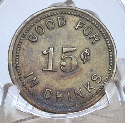 Triangle Bar Newark, Ohio Good for 15 cents in trade - Triangle Bar Ohio fifteen cent Trade Token - Newark, Ohio Bar Trade Token