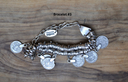 Vintage Coin Bracelets! Bracelet Coin Charms, Travel Charm Bracelet, Choose by Bracelet! Coin Charm Bracelet, Heritage Charms