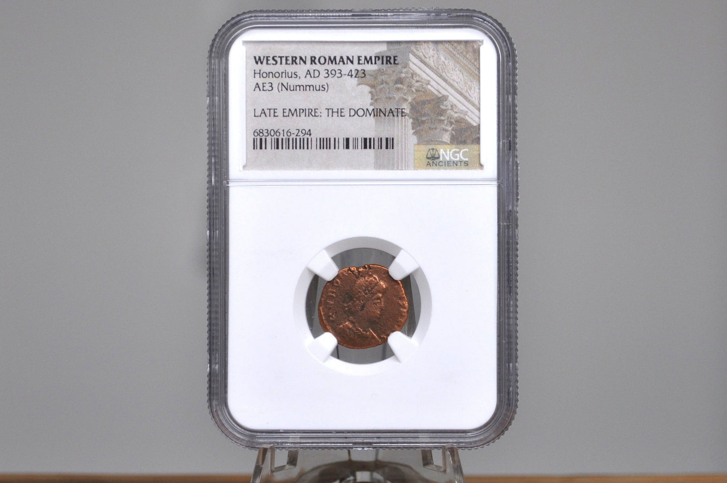 Ancient Western Roman Empire Horonius 393-423 AD AE3 (Nummus) - Late Empire - Ancient Coins - NGC Certified, Great Condition - (Copy)