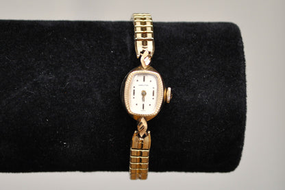 Vintage Hamilton 10K Gold Filled Bezel Watch - Hamilton Watch Sterling Silver Back - 10K Gold Filled Manual Wind Up Watch - For Repair or Parts - Not Working!