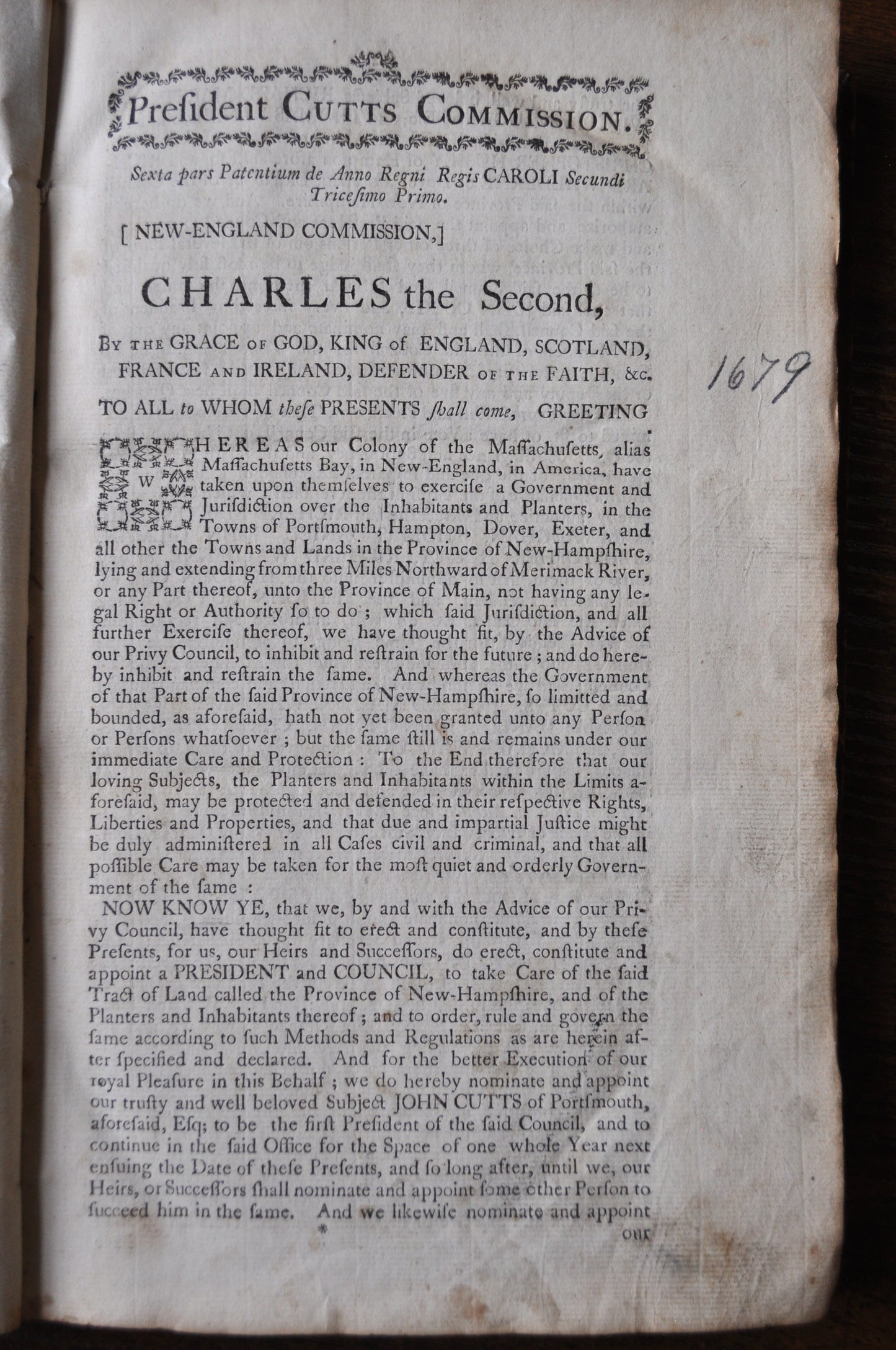 Acts and Laws of his Majesty's Province of New Hampshire by Cutts and Wentworth 1771,- Colonial American Acts and Laws - 1771 Cutts & Wentworth, Acts and Laws
