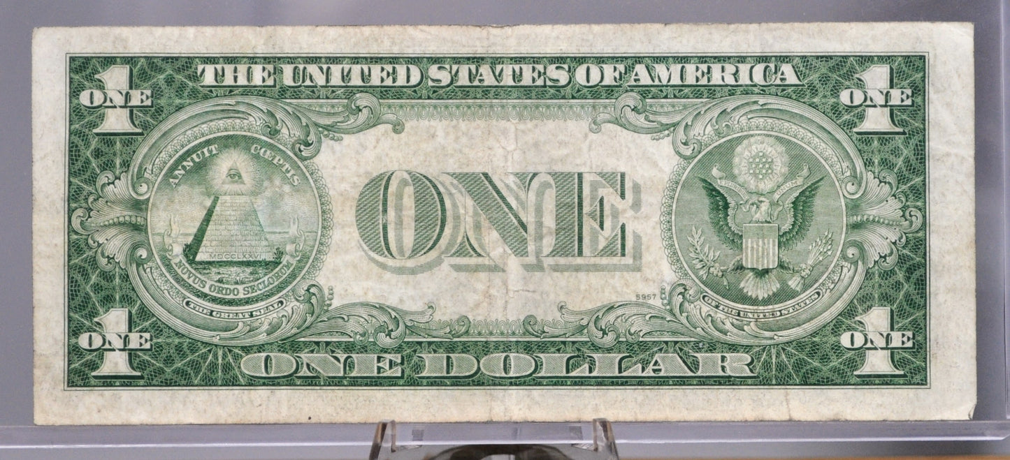 1935 E Silver Certificate 1 Dollar Note - Fancy Trinary Serial Number - 85405445 - 1935E One Dollar Blue Seal Fancy Serial Note - Fr#1614