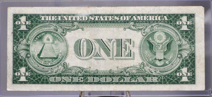 1935 F Silver Certificate 1 Dollar Banknote - Fancy Pattern Serial Number - 1935F Blue Seal Silver Cert Fancy Serial Note - Fr. 1615