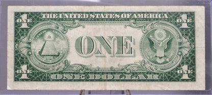 1935 F Silver Certificate 1 Dollar Banknote - Fancy Pattern Serial Number - 1935F Blue Seal Silver Cert Fancy Serial Note - Fr. 1615