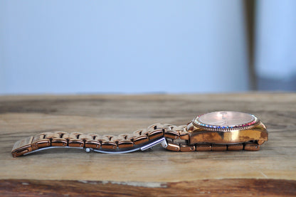 Vibrant Fossil Scarlette Rose Gold Multicolored Face Watch - Fossil Women's Scarlette Watch - ES4491 - Working!