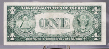 1935 G Silver Certificate 1 Dollar STAR Note - Almost Uncirculated (AU) - No Motto Reverse - Rarer 1935G Blue Seal Star Note - Fr#1616*
