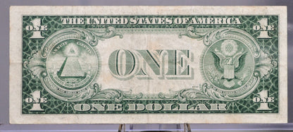 1935 F Silver Certificate 1 Dollar Banknote - Fancy Radar Serial Number - 1935F Blue Seal Silver Cert Fancy Serial Note - Fr. 1615