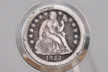 1852 Seated Liberty Dime - Fine - 1852 Silver Dime / 1852 Liberty Seated Dime 1852