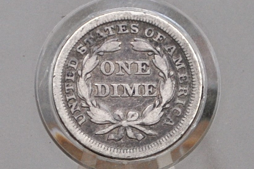 1852 Seated Liberty Dime - Fine - 1852 Silver Dime / 1852 Liberty Seated Dime 1852