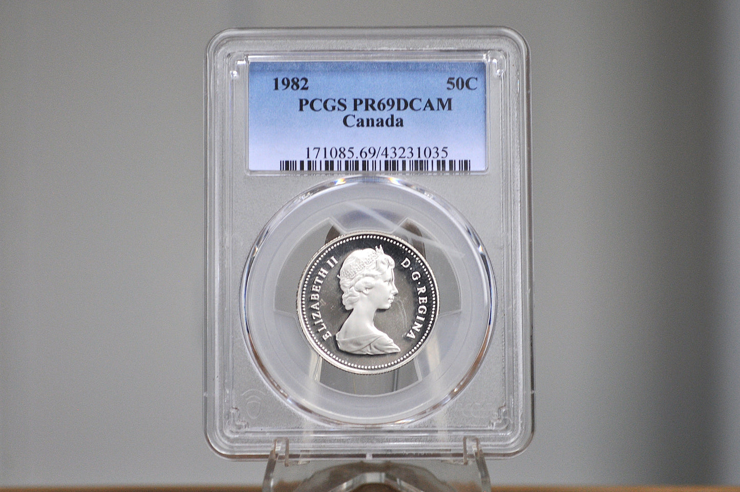 1982 Canadian Half Dollar - Graded PR69 Deep Cameo Proof - 50 Cent Canada 1982 - Queen Elizabeth II -