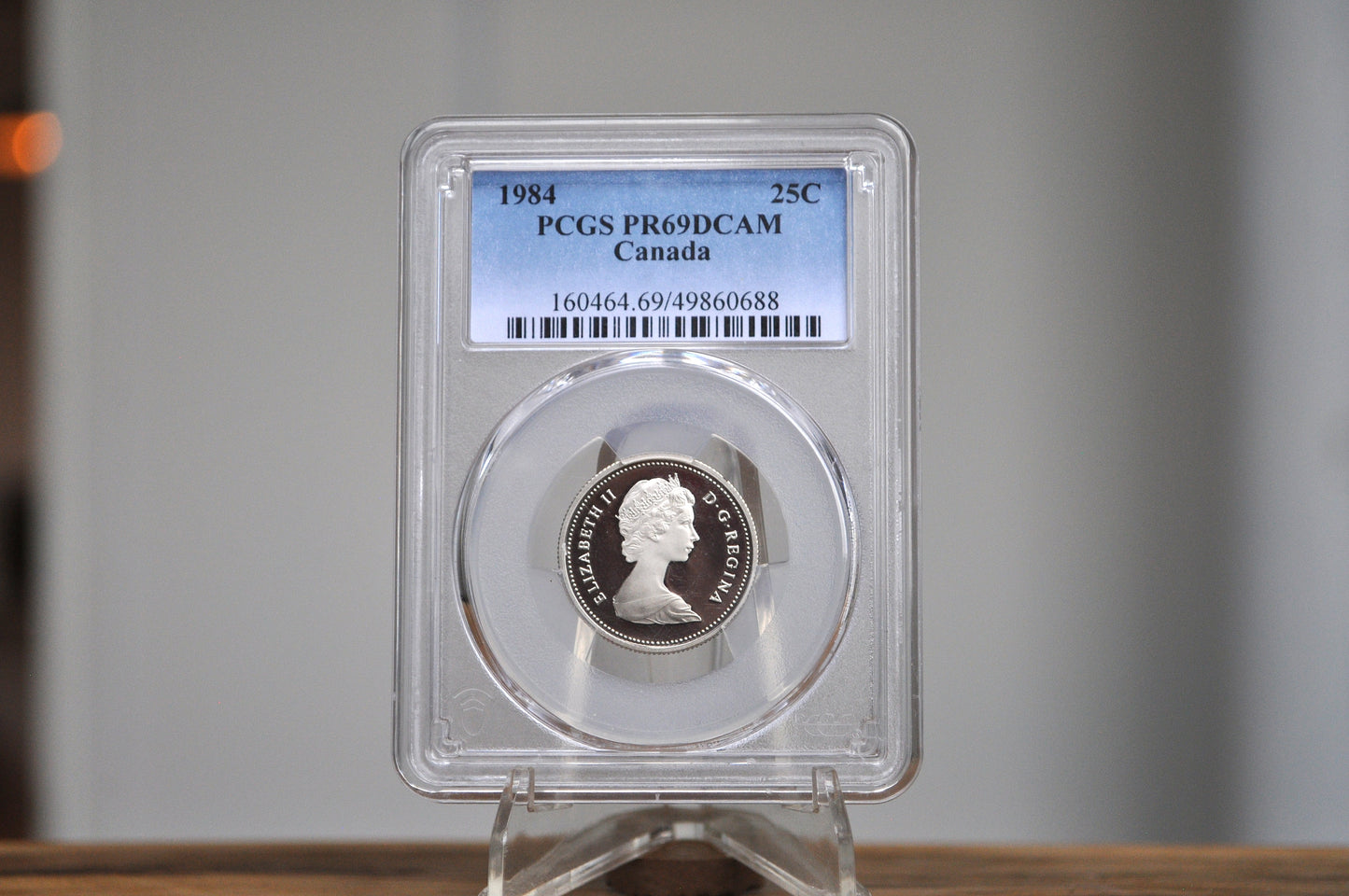 1984 Canadian Quarter Dollar - Graded PR69 Deep Cameo Proof - 25 Cent Canada 1984 - Queen Elizabeth II -