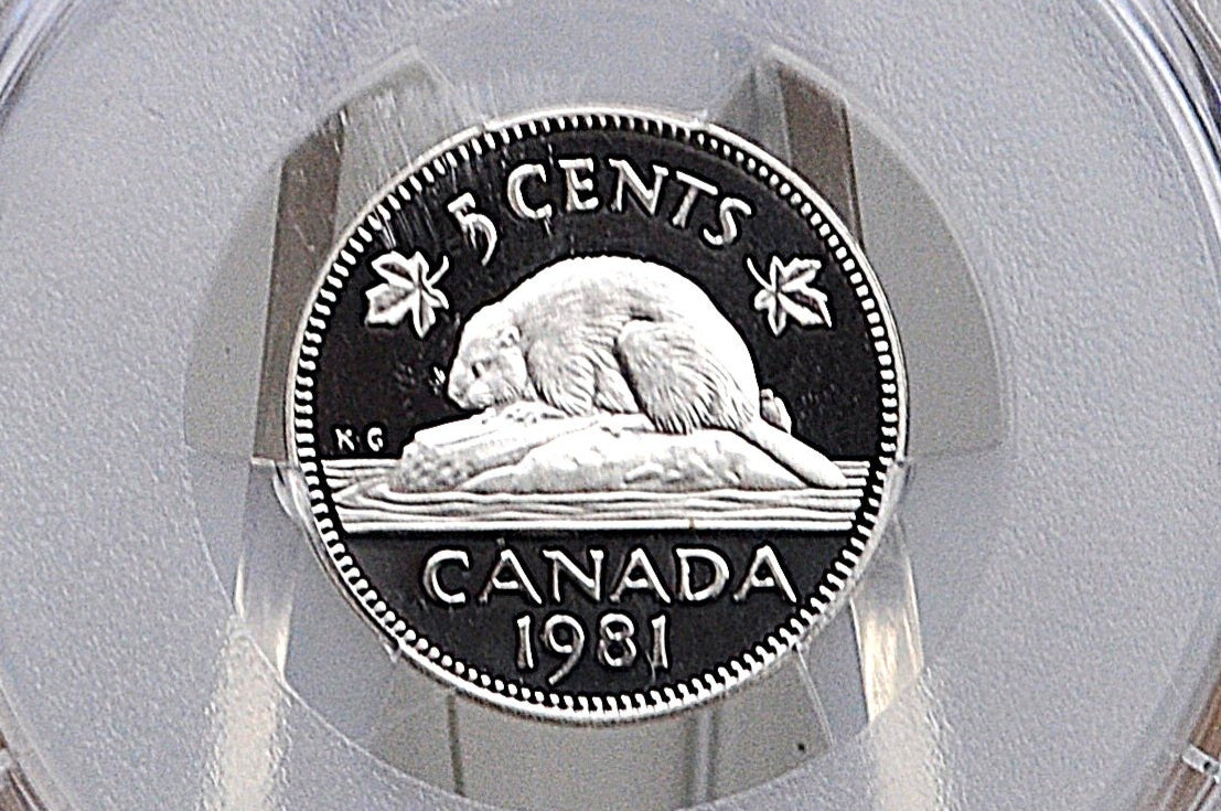 1981 Canadian 5 Cent - Graded PR69 Deep Cameo Proof - 5 Cent Canada 1981 - Queen Elizabeth II -