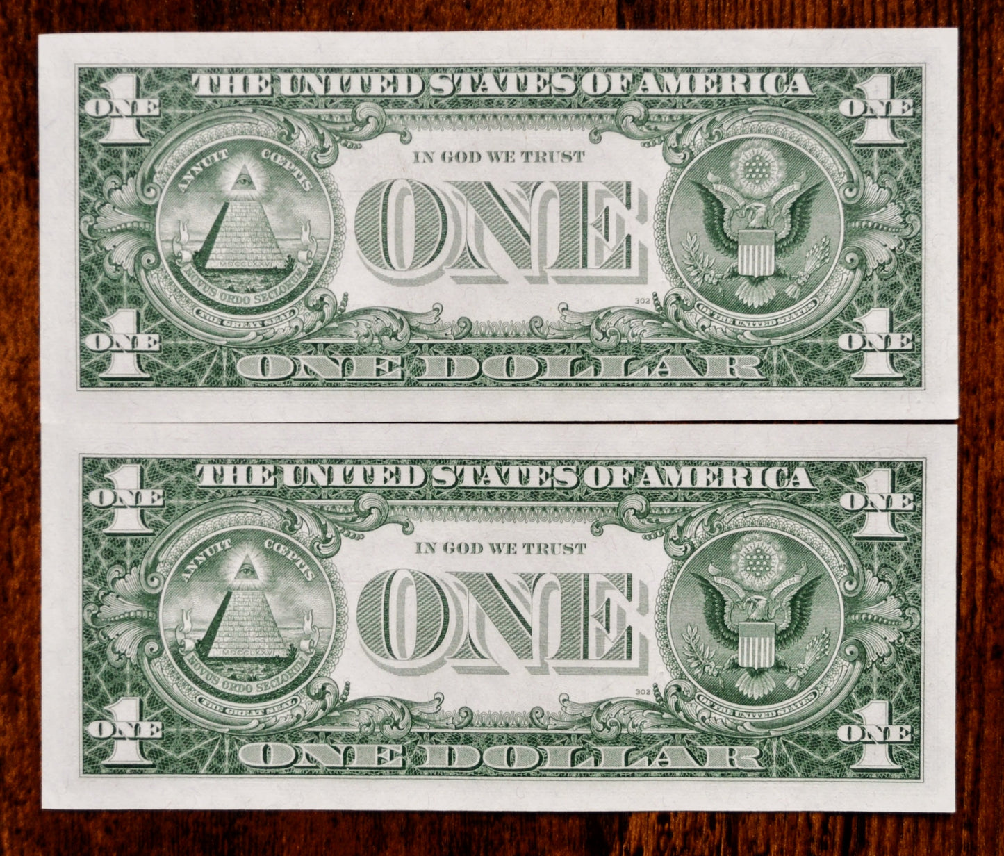 1957 B Silver Certificate 1 Dollar Notes Pair - Consecutive Serial Numbers - 1957B One Dollar Set of 2 Sequential Banknotes - Fr#1621