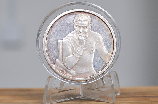 1989 Silver Proof Star Trek Captain Kirk Token - Great Condition - TV History and Nerdy Gift -