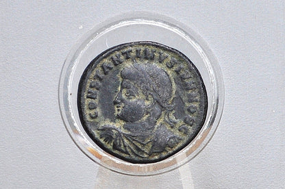 Constantine II 325-326 AE, RIC VII Antioch Mint 65 Roman Follis - Campgate, 10 layer, SMANTS Reverse - Ancient Coins - Great Condition -