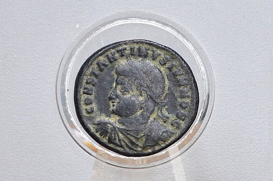 Constantine II 325-326 AE, RIC VII Antioch Mint 65 Roman Follis - Campgate, 10 layer, SMANTS Reverse - Ancient Coins - Great Condition -