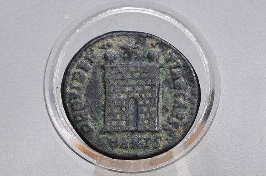 Constantine II 325-326 AE, RIC VII Antioch Mint 65 Roman Follis - Campgate, 10 layer, SMANTS Reverse - Ancient Coins - Great Condition -