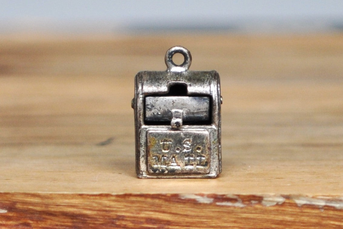 Vintage Sterling Silver U.S. Mailbox Charm - Collectible Vintage 925 Mailbox Charm - Sterling Silver Jewelry