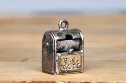 Vintage Sterling Silver U.S. Mailbox Charm - Collectible Vintage 925 Mailbox Charm - Sterling Silver Jewelry