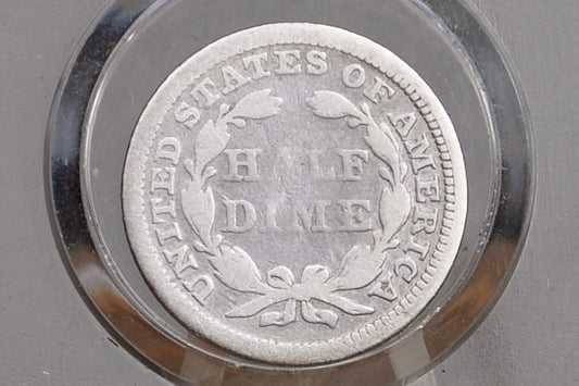 1858 Half Dime - Good - 1858 Seated Liberty Half Dime - Early American Coin - 1858 Silver Half Dime Liberty Seated 1858