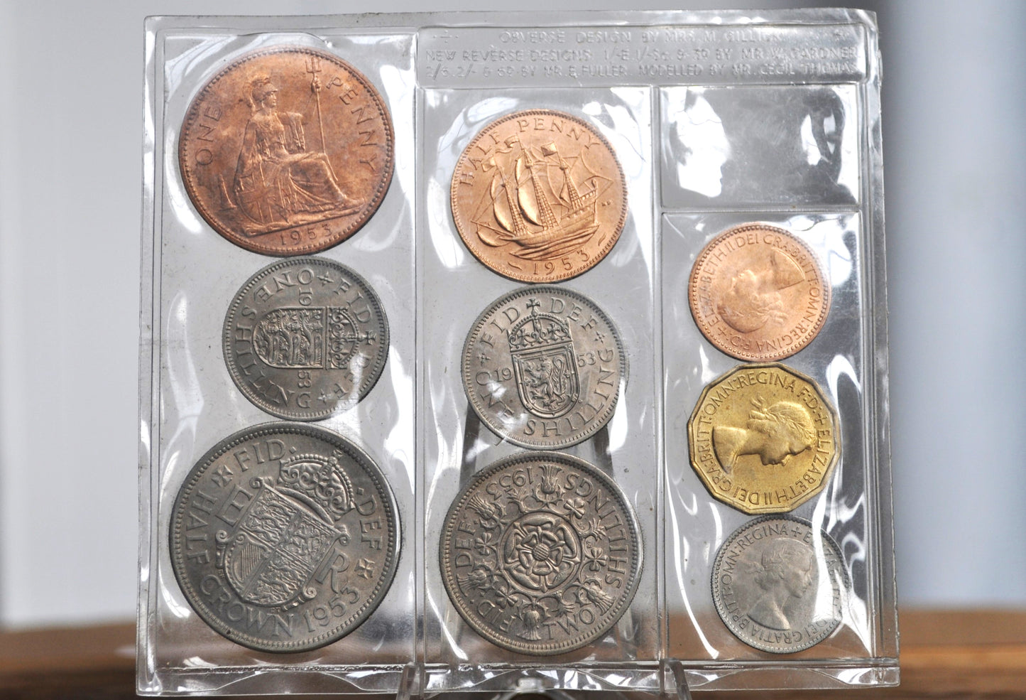 1953 UK Uncirculated Mint Set - 9 Coins - 1953 Mint Set Great Britain