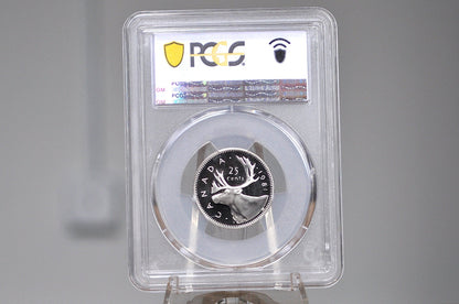 1981 Canadian Quarter Dollar - Graded PR69 Deep Cameo Proof - 25 Cent Canada 1981 - Queen Elizabeth II -